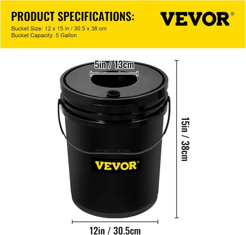 Miniatura 7 de VEVOR Sistema Hidropónico DWC, 5 Galones 4 Cubetas, Cubo de Cultivo de Agua Profunda, Kit de Cultivo Hidropónico con Bomba, Piedra de Aire