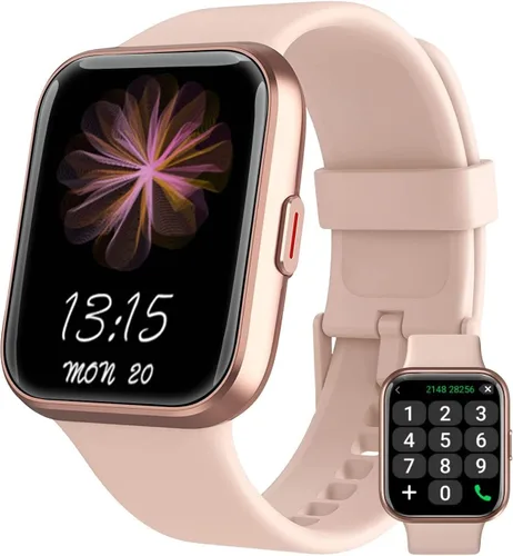 RERE ASW2 - Reloj inteligente (respuesta/hacer llamada), Alexa integrado, rastreador de fitness de 1.69 pulgadas con 60 modos deportivos, frecuencia