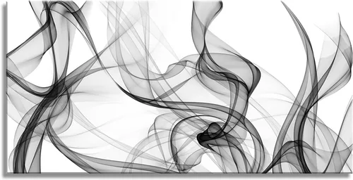 XXMWallArt FC3875 Arte de Pared Abstracto Raya de Luz Negra y Blanca Línea Abstracta Lienzo Arte de Pared para Sala de Estar Dormitorio Baño Oficina