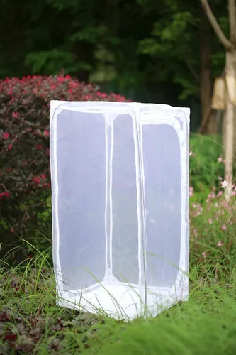 Miniatura 4 de Hábitat de mariposa monarca resistente de 30 pulgadas, jaula plegable para exteriores, terrario con protección de cremallera