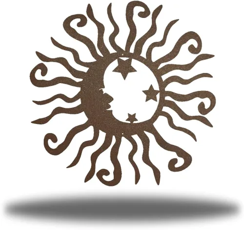 Miniatura 11 de Riverside Designs Wacky Solar Moon Arte de Pared de Metal de Acero Decoración para Exteriores Resistente y Resistente al Agua Fabricado