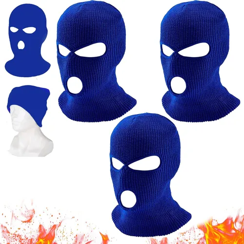 Máscaras de esquí azules para todos los fanáticos de los leones, We're Villains Honolulu - Máscara de esquí azul de 3 agujeros para hombres y mujeres