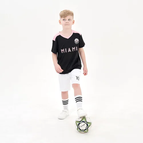 Miniatura 8 de Cnins Camisetas de entrenamiento de fútbol para niños de 2 a 14 años, trajes de práctica para niños y niñas con colores del equipo nacional