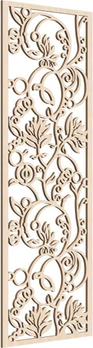 Miniatura 67 de 9 3/8"W x 24 3/8"H x 1/4"T Caspio Decorativos Paneles De Pared De Madera De Calado, Roble Rojo rojo (Red Oak)