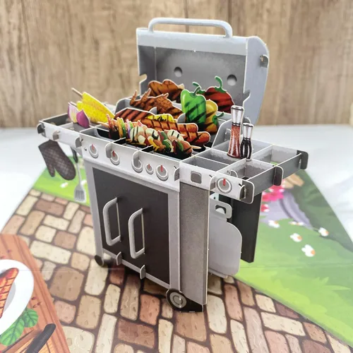 Miniatura 6 de Liif BBQ Grill - Tarjeta de felicitación 3D para el día del padre, tarjeta de cumpleaños para papá, hombres, marido, hermano, jefe, amistad