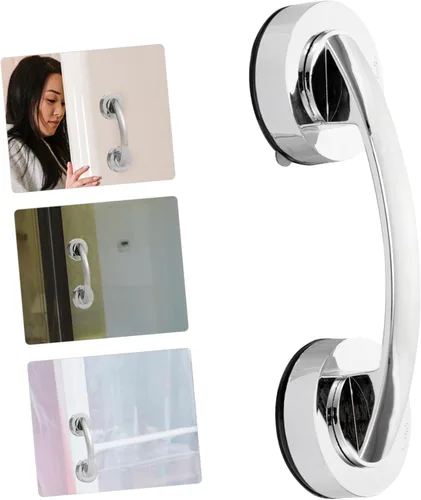 Miniatura 3 de Housoutil Mango sin perforación, mango de bañera, barra de apoyo para ducha, agarre de riel de ducha, barra de agarre recta, barra de apoyo