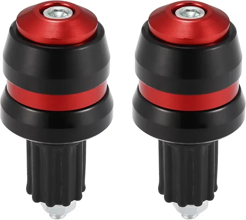 Motoforti 1 par de tapones de extremo para manillar de motocicleta, 7/8 pulgadas, 0.866 in, universales, aleación de aluminio, tapones, tapones para