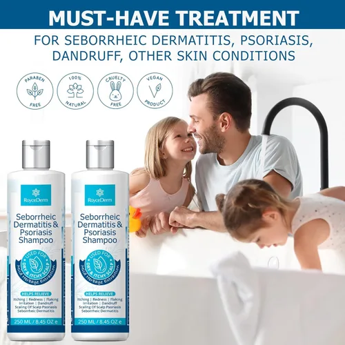 Miniatura 8 de Roycederm Psoriasis, champú para dermatitis seborreica y gel de ducha refrescante CoolDefense