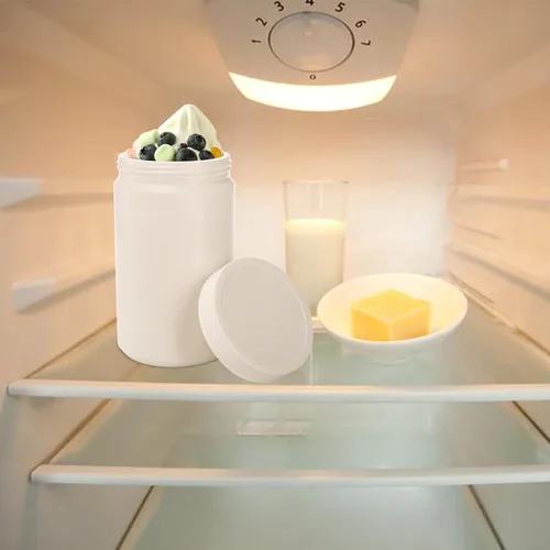 Miniatura 5 de DEAYOU Paquete de 6 tarros de plástico Mason de 33 onzas, recipientes de helado de 1 cuarto de galón con tapa superior de rosca, tarro de plástico