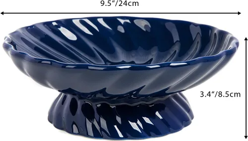 Miniatura 7 de Cuenco de frutas de cerámica de 9.5 pulgadas, plato decorativo para servir, bandeja de frutas o cesta de frutas para encimeras de cocina, granjas