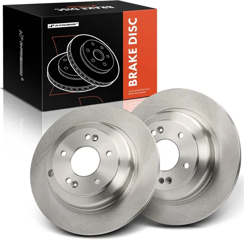 Miniatura 11 de A-Premium Rotores de freno de disco delanteros perforados y ranurados de 12.6 pulgadas (12.598 in) compatibles con los modelos Hyundai Genesis Coupe