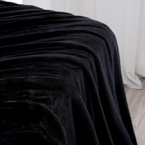 Miniatura 4 de Juego de sábanas de microforro polar, tamaño individual, color negro, sábanas de felpa de terciopelo ultrasuave con bolsillos profundos, sin