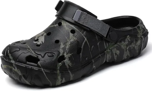 YUKTOPA Zuecos para hombre, sandalias deportivas para exteriores, zapatos de jardín para adultos, zapatos de playa para agua, zapatos casuales,