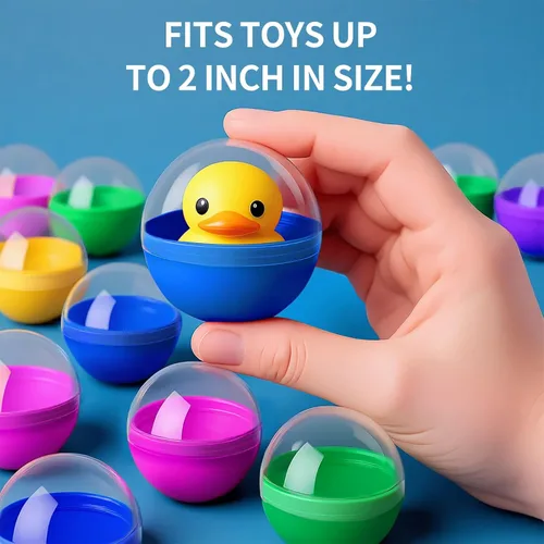Miniatura 3 de 50 cápsulas de máquina expendedora multicolor de 2 pulgadas, cápsulas de máquina de chicle, cápsulas de premio, cápsulas de 2 pulgadas para premio