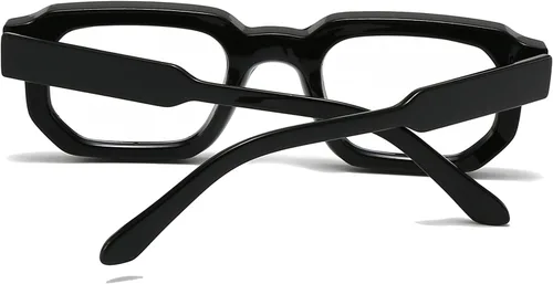 Miniatura 2 de LJCZKA Lentes cuadrados con bloqueo de luz azul para hombres y mujeres, anteojos gruesos para computadora, antifatiga ocular para leer mensajes
