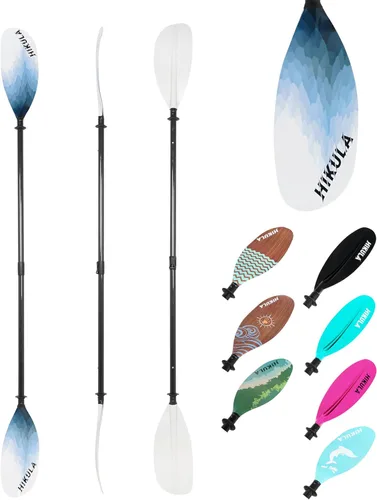 Miniatura 13 de Adjustable Carbon Fiber Shaft Kayak Paddle, Kayaking Oars with Reinforced Nylon Blade for Adults, 4 Piece, 86in/220cm to 90in/230cm
