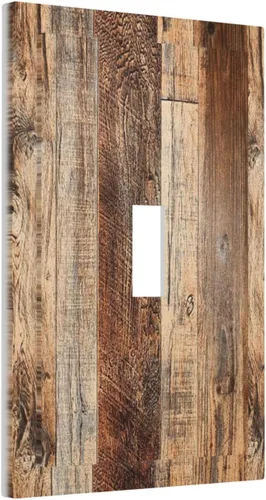 Miniatura 40 de Placa Decorativa de Pared Beige Boho de Mediados de Siglo Sol Abstracto 1-Gang Retro Años 70 Arte Geométrico Moderno con Arco Eléctrico Interruptor
