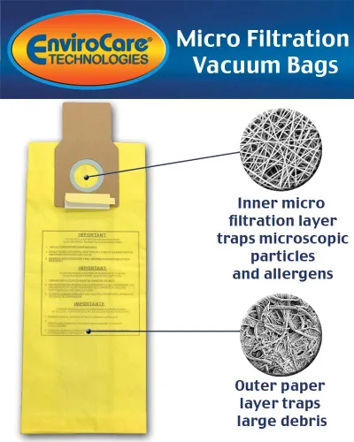 Miniatura 2 de EnviroCare Bolsas de vacío de repuesto para Kenmore U/L/O 50688 y 50690, Panasonic Tipo U-2, Miele Tipo Z. Paquete de 9