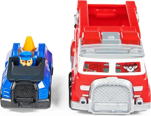 Miniatura 6 de Paw Patrol, True Metal Chase, Marshall and Skye - Camiones coleccionables de camiones grandes (exclusivo de Amazon) a escala 1:55, juguetes