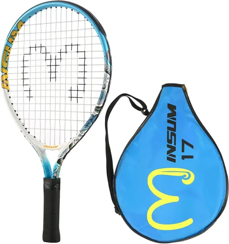 INSUM 17-25 inch Kids Tennis Racket for Aged 2~12 Starter, Multi-Color & Size Toddlers Tennis Racket for Boys & Girls Beginner, Come with Shoulder