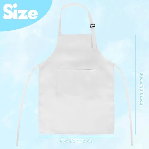 Miniatura 2 de MEEZY Paquete de 8 delantales para niños a granel con bolsillos ajustables, delantal de pintura para niños, delantal de chef para niños, pintura