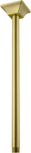 Miniatura 39 de Brazo de ducha montado en el techo de 4 pulgadas, extensión de cabezal de ducha negro mate con escudo único a juego, conexión estándar de 1/2