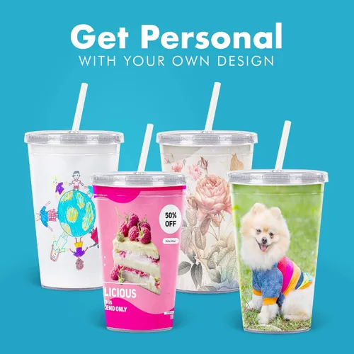 Miniatura 9 de Vaso portátil de doble capa Eco To Go,16 oz. de capacidad, transparente (All Clear - Removable Insert)