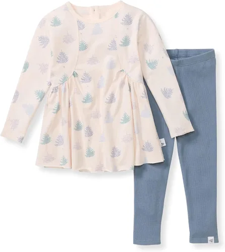 Miniatura 13 de Burt's Bees Baby Conjunto de camiseta y pantalón para bebé, túnica y leggings, 100% algodón orgánico
