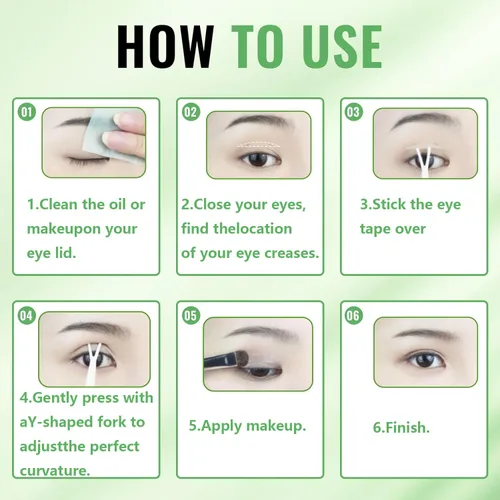 Miniatura 7 de 840PCs - Tira de elevación de párpados de fibra de uso médico de alta calidad para ojos de aspecto natural, levantamiento instantáneo de párpados