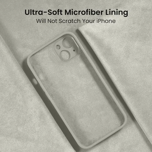 Miniatura 5 de FireNova Funda diseñada para iPhone 14, funda de silicona mejorada [protección de cámara] con [2 protectores de pantalla], forro interior de Piedra