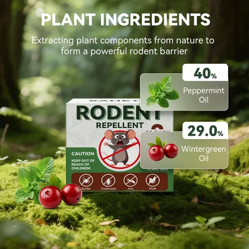 Miniatura 2 de Repelente de roedores, 33 bolas, repelente de ratones de aceite de menta para uso en interiores y exteriores, bolas naturales para polillas
