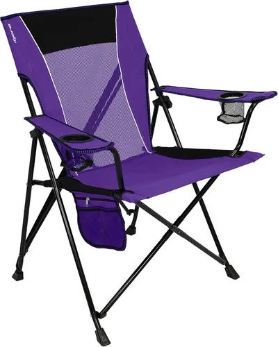 Miniatura 15 de Kijaro - Silla de campamento plegable, Vik Black, poliéster, malla, acero, portátil, duradera, unisex Vik Negro