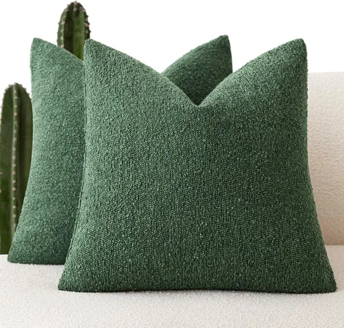 Miniatura 16 de Foindtower - Juego de 2 fundas decorativas de textura de bucle, fundas de almohada acentuadas, fundas de cojín sólidas, neutrales, para sofá, silla