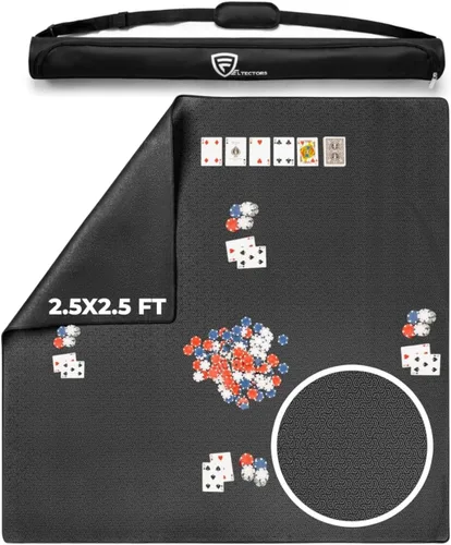 Tapete de juego de mesa para mesas de 32 x 32 pulgadas, tapete Mahjong con bolsa de transporte, tapete de juego de neopreno, cubierta de mesa para