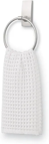Miniatura 5 de Command Toallero de mano de níquel satinado con tiras Command resistentes al agua, organizador de baño resistente a la corrosión, soporta hasta 5