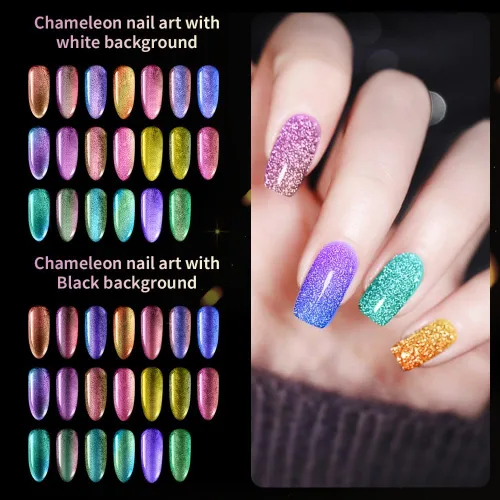 Miniatura 3 de 20 colores Polvo de mica camaleón, 20 * 3g Polvo de pigmento de cambio de color para resina epoxi, pintura, fabricación de jabón, bombas de baño