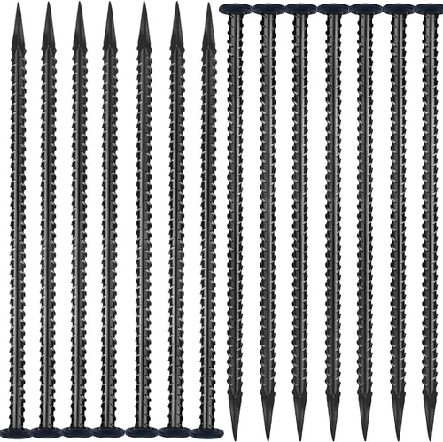 Estacas de refuerzo de 16 pulgadas, estaca de tierra, diámetro de 1/2 pulgada, anclajes de tierra galvanizados, topes de velocidad, estacas de