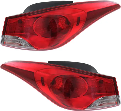 Evan Fischer Lado del conductor y del pasajero, luz trasera exterior compatible con Hyundai Elantra 2011-2013 - HY2805119, HY2804119