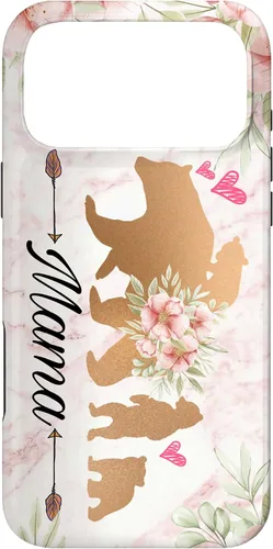 Miniatura 21 de iPhone 15 Plus Mama Bear & Cubs Design Phone Grip para mamá - Funda para 3 niños