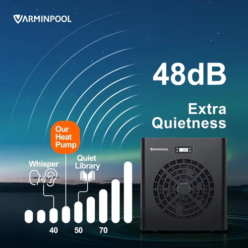 Miniatura 6 de Bomba de calor para piscina sobre el suelo de 16000 BTU, calentador de piscina para 5400 galones, control inteligente WiFi, intercambiador de calor