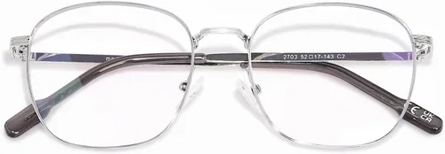 Miniatura 8 de Lentes de bloqueo de luz azul de metal para mujeres y hombres, anteojos cuadrados para computadora, antifatiga ocular y protección UV