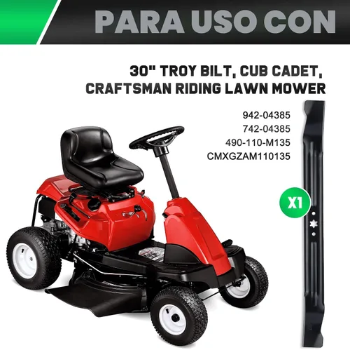 Miniatura 4 de Grasscool 942-04385 TB30 Cuchilla de cortacésped para Troy Bilt 30 pulgadas TR30 TB30R Cub Cade CC30 CC30H Craftsman R1000 RER1000 R1500 30 pulgadas