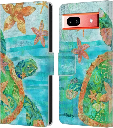 Miniatura 10 de Head Case Designs Officially Licensed Paul Brent Agate Mermaid Coastal Leather Wallet Case Compatible with Google Pixel 7a