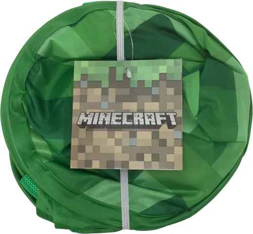Miniatura 3 de Jay Franco Minecraft Creeper Pop Up Hamper - Cesta de lavandería de malla/bolsa con asas duraderas, 22" x 14" Verde - Minecraft