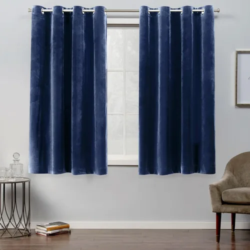 Miniatura 17 de Cortinas exclusivas para el hogar, de terciopelo, pesadas, para ventanas, paneles pares