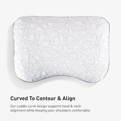 Miniatura 4 de Bedgear Storm Cuddle Curve - Almohada de rendimiento – Tamaño 3.0 – Almohada de cama refrescante para personas que duermen de lado – Firmeza media