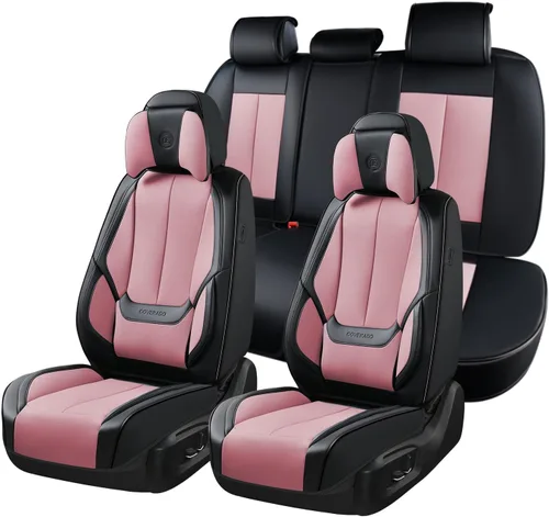 Miniatura 32 de Coverado Juego completo de fundas de asiento de automóvil, fundas de asiento para automóviles, fundas de asiento de coche beige para asientos