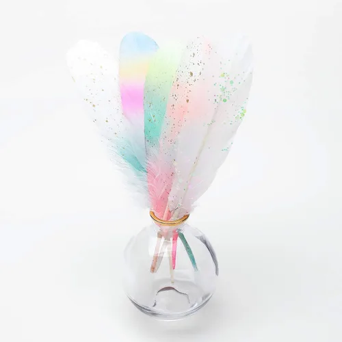Miniatura 2 de 50 piezas de plumas de ganso naturales de 5 estilos, accesorios de ropa, paquete de estilos arcoíris, decoración de Pascua, Navidad, ropa