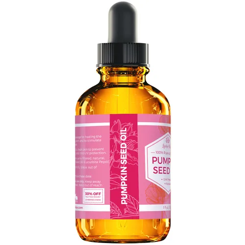 Miniatura 3 de Aceite de semillas de calabaza por Leven Rose - 100% orgánico, natural para el crecimiento del cabello e hidratante para piel seca, 2 oz