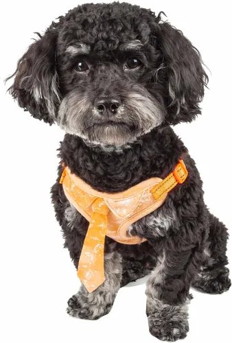 Miniatura 11 de Pet Life ® 'Bonatied' Arnés de malla reversible y transpirable de micromalla ajustable para perro y pajarita